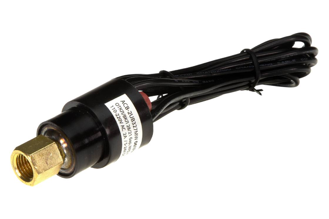 Реле давления картриджное ACB-2UB327MW, штуцер с накидной резьбой 1/4" SAE с депрессором, кабель 1 м РИДАН Ридан 061F9522R