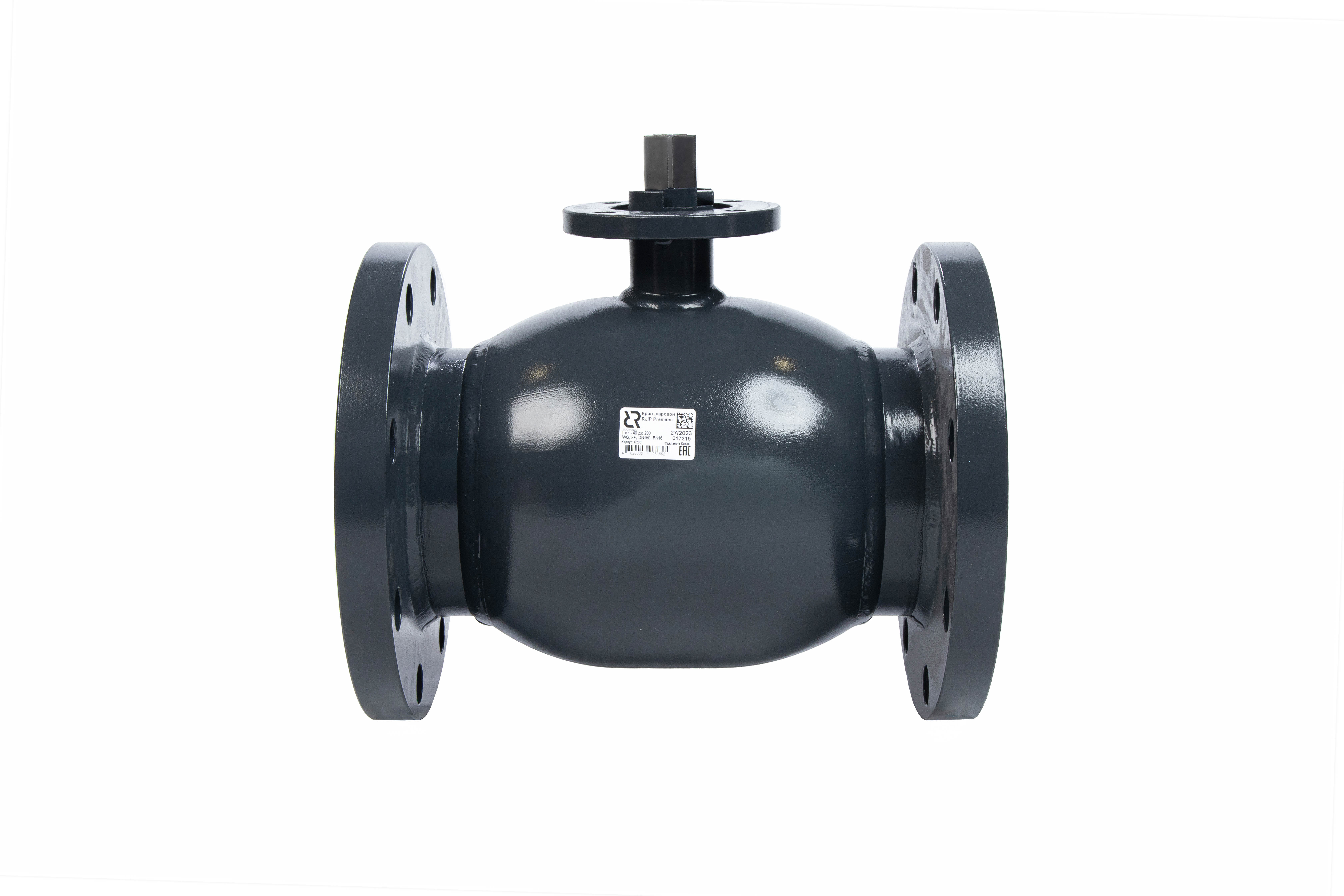 RJIP Premium Кран шаровой FF DN150 PN16 GF (фланцевый, под привод, стандартный проход) РИДАН Ридан 065N0252GR