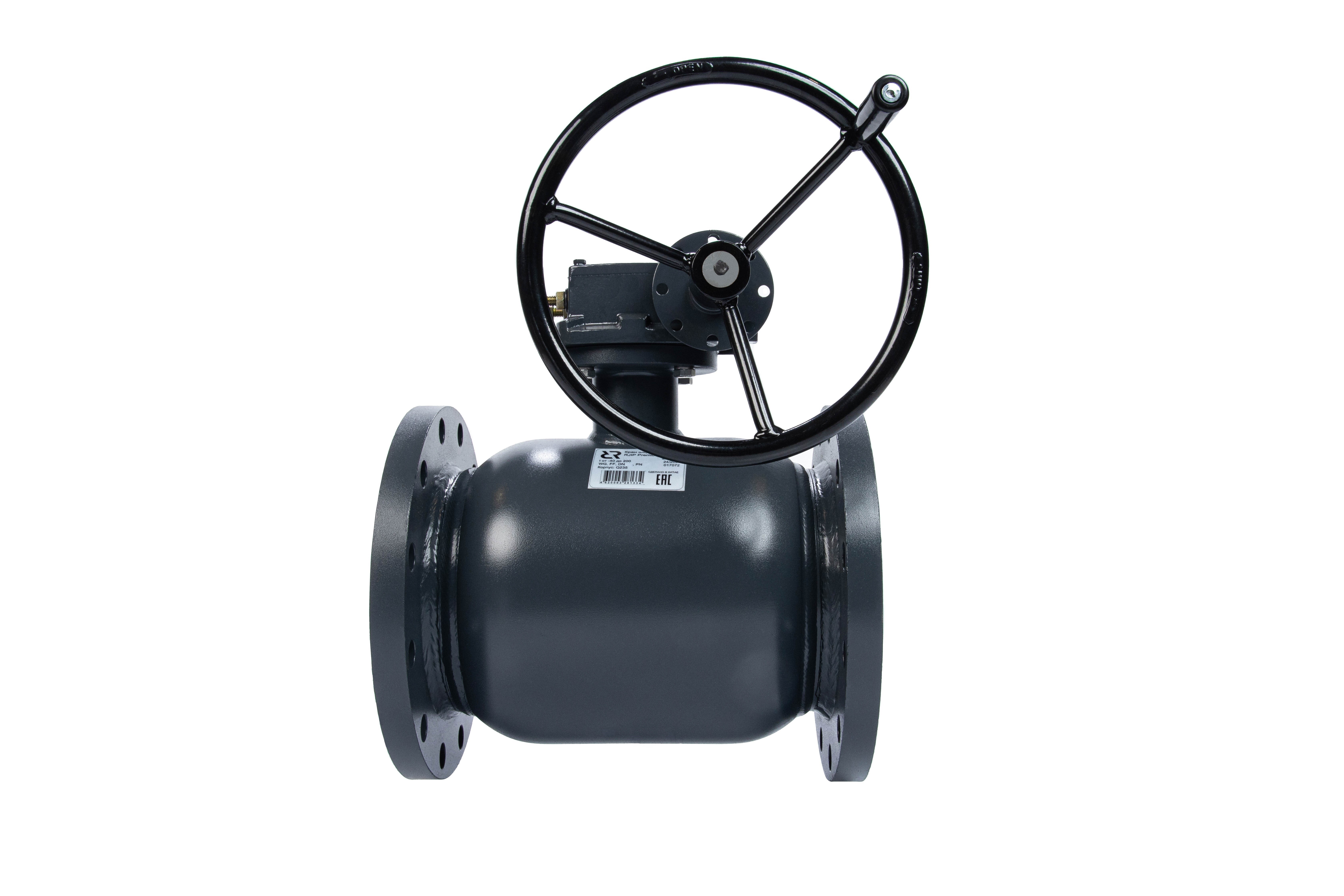 RJIP Premium Кран шаровой FF DN150 PN25 WG (фланцевый, с редуктором, стандартный проход) РИДАН Ридан 065N0351GR