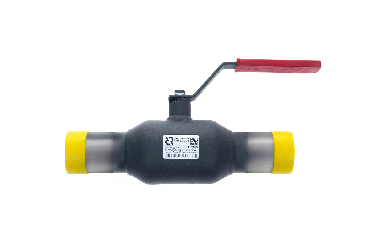 RJIP Standard Кран шаровой WW DN50 PN16 (приварной, с рукояткой, стандартный проход) РИДАН Ридан 065N9605R