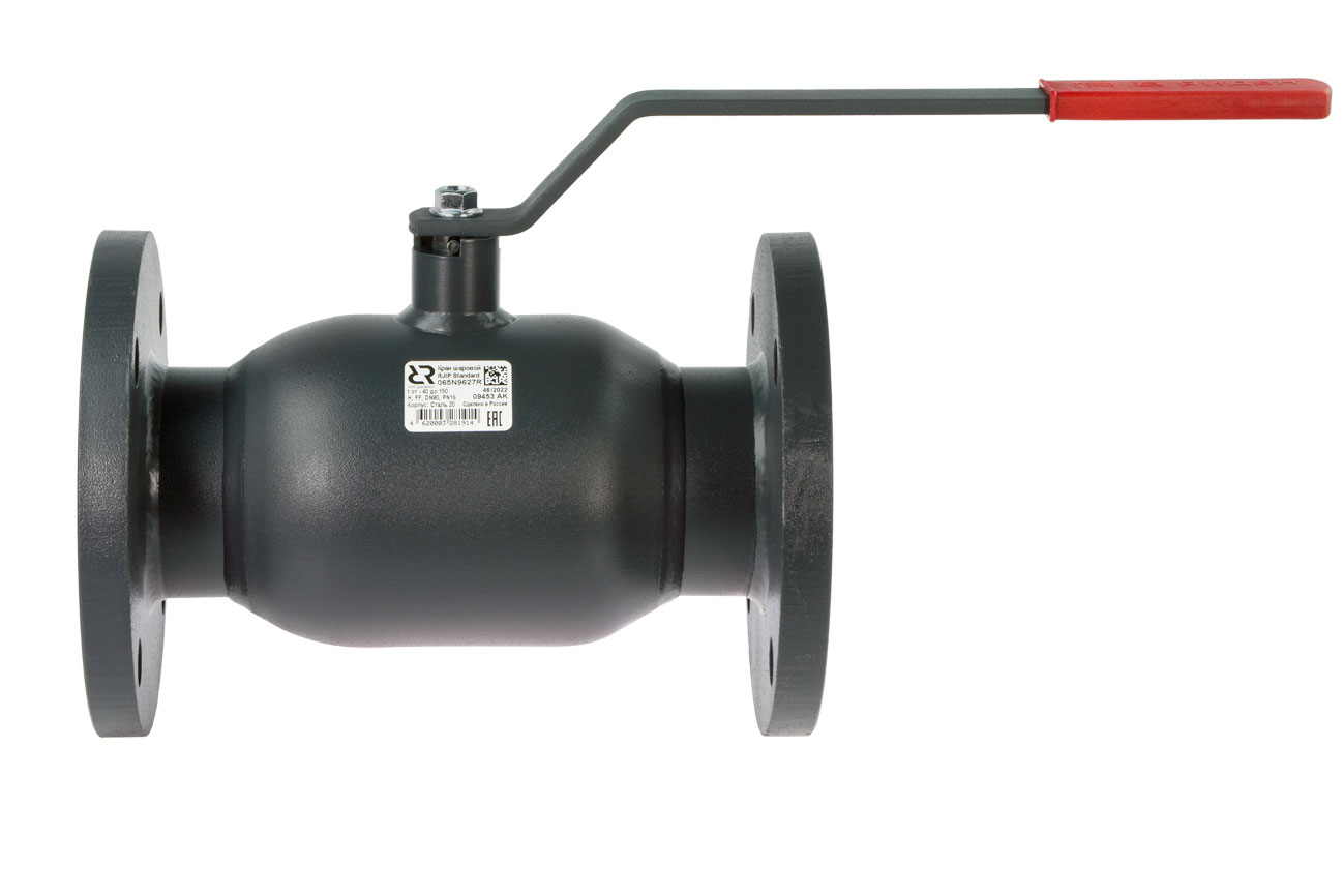 RJIP Standard Кран шаровой FF DN15 PN16 (фланцевый, с рукояткой, стандартный проход) РИДАН Ридан 065N9620R