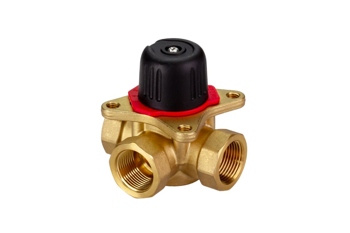 Клапан регулирующий поворотный HRB-3R PN10, DN50, Kvs 40, Tmax 110 °C, Rp2, корпус CW617N, трехходовой РИДАН Ридан 065Z0410R