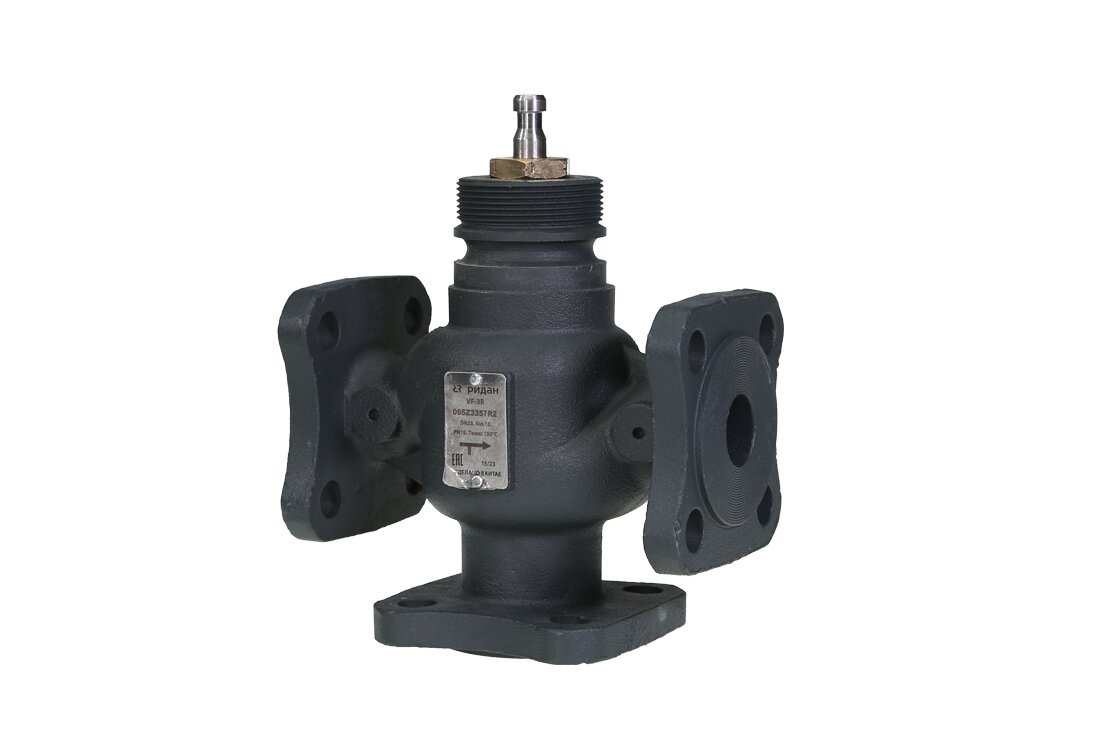Клапан регулирующий фланцевый VF-3R PN16, DN15, Kvs 1,6 (новый корпус, квадратные фланцы) РИДАН Ридан 065Z3353R2