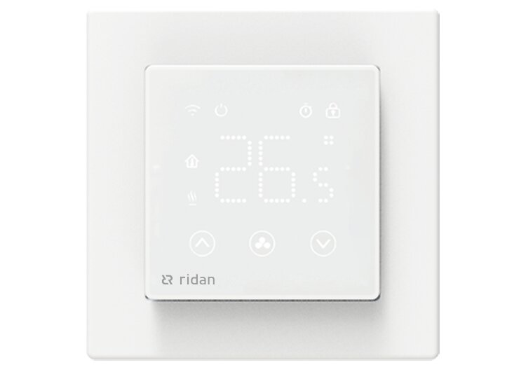 Электронный комнатный термостат RSmart-SW с Wi-Fi подключением 230V, белый РИДАН Ридан 088L1141R