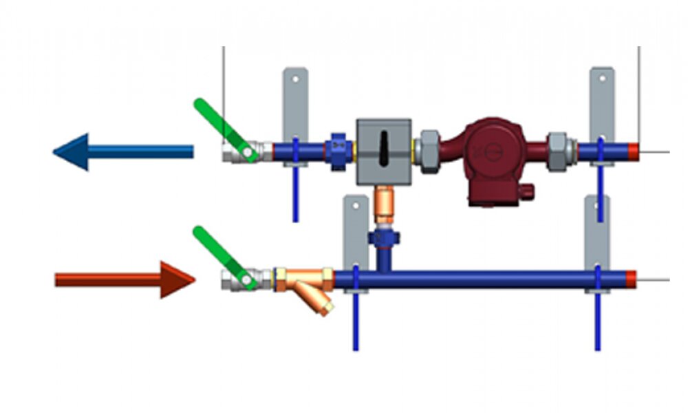 Узел теплоснабжения без термоманометров АУУ-T-25-5-10 РИДАН Ридан 150U3622