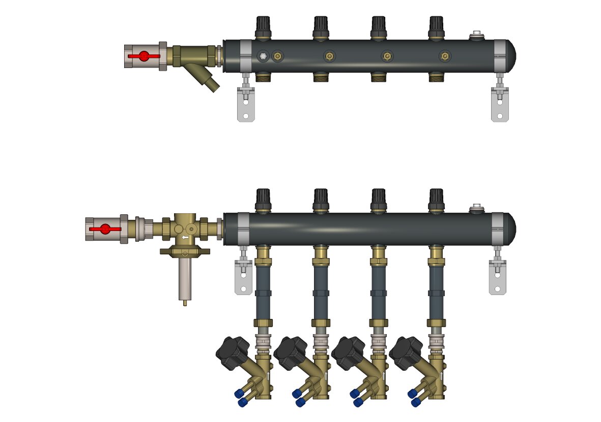 TDU.5R Узел распределительный этажный DN50-4L-20-APT15-MVT15 РИДАН Ридан 162L2009R