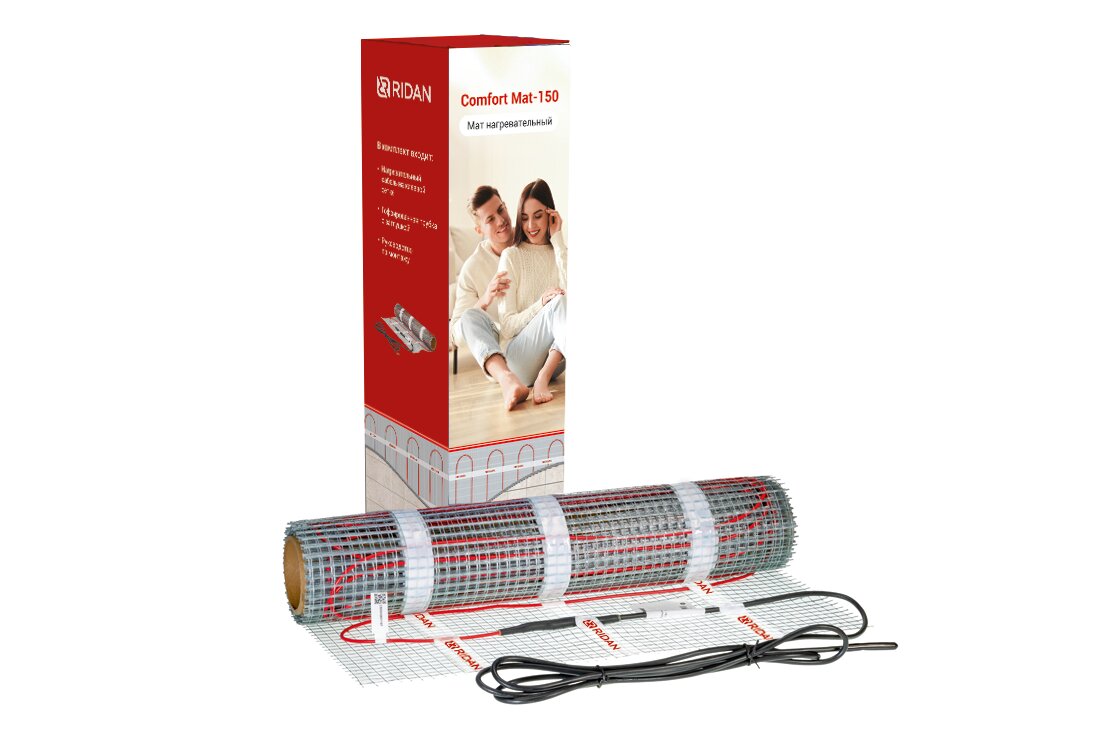 Ridan Comfort Mat-150 нагревательный мат 1050 Вт, 230 В, 7 м РИДАН Ридан 21RT0410R