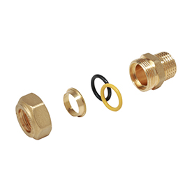 Фитинг прямой с наружной резьбой 3/8"x10 R180M Giacomini R180MY103