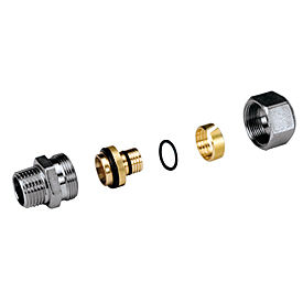 Прямой фитинг с нар. резьбой 1/2"x(16x2) R187M Giacomini R187MX048