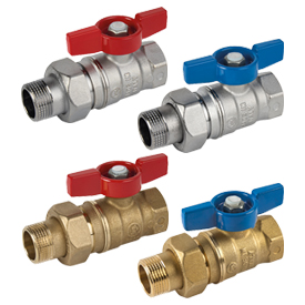 Кран шаровой с отводом 1"F x 1"M R259D Giacomini R259X007