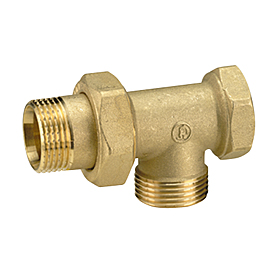Тройник с накидной гайкой и отводом 1" x 1" x 1" R557D Giacomini R557DY005