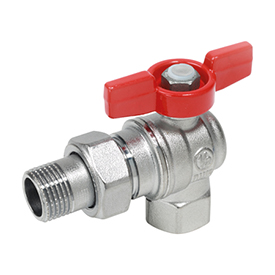 Кран шаровой угловой с отводом 1"F x 1"M R789 Giacomini R789X007