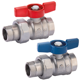 Кран шаровой с отводом 1 1/4"F x 1 1/4"M - син. рук. R859 Giacomini R859X349