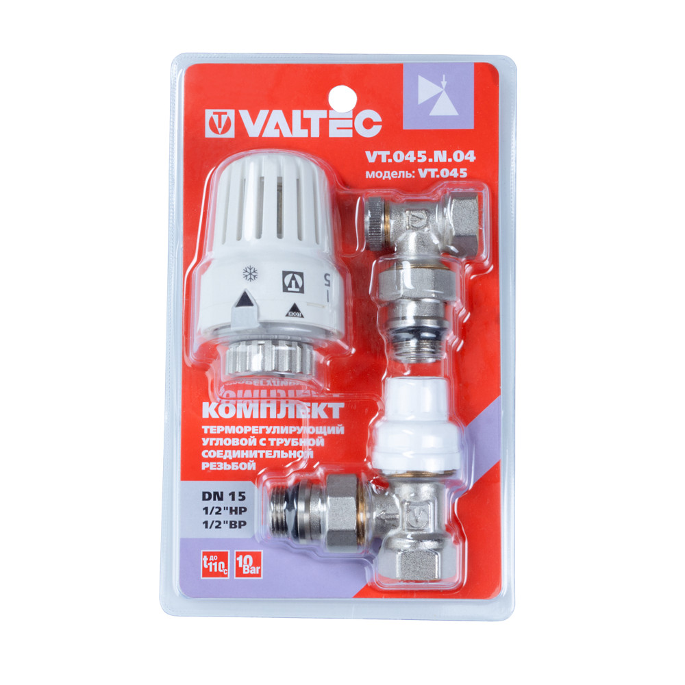 Комплект терморегулирующего оборудования для радиатора угловой 1/2" VALTEC Valtec VT.045.N.04