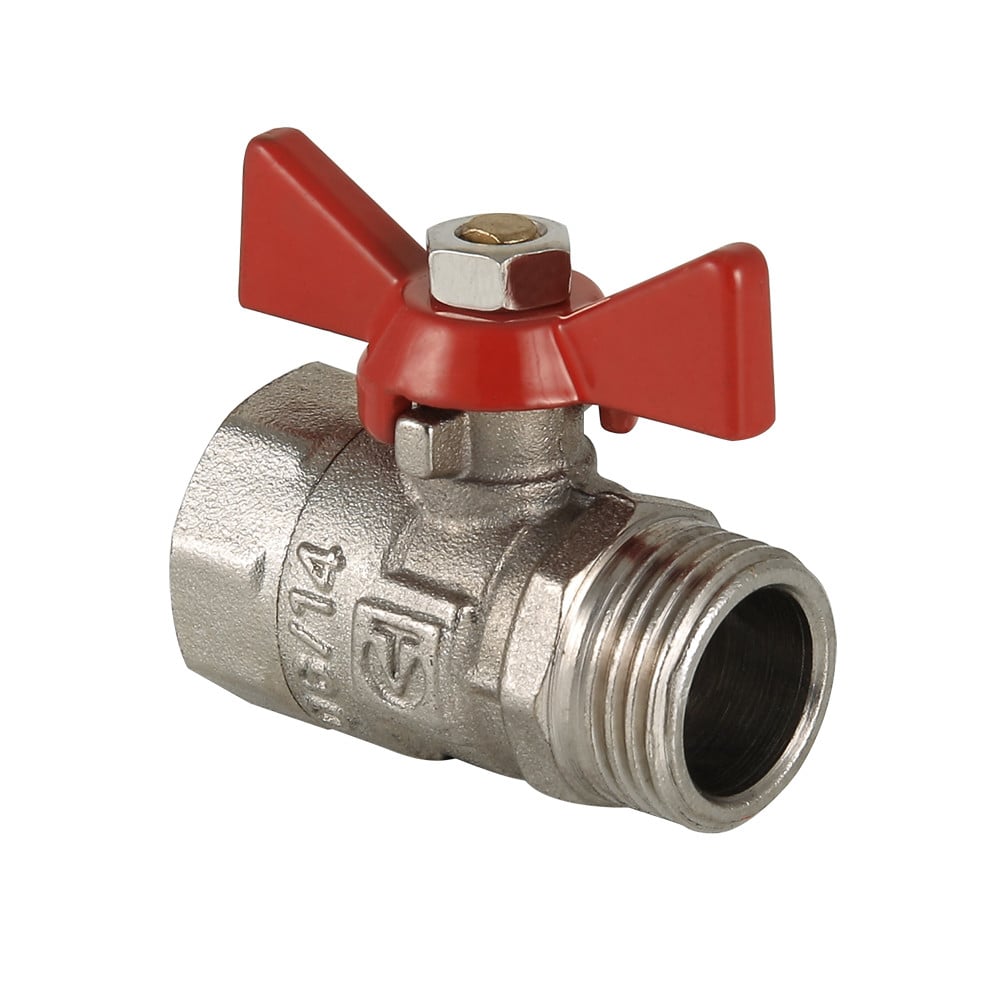 Кран шаровой COMPACT с ручкой-бабочкой и внутренней–наружной резьбой 3/4" VALTEC Valtec VT.093.N.05