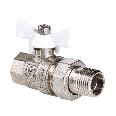 Кран шаровой BASE с полусгоном и белой ручкой 1/2" VALTEC Valtec VT.227.NW.04