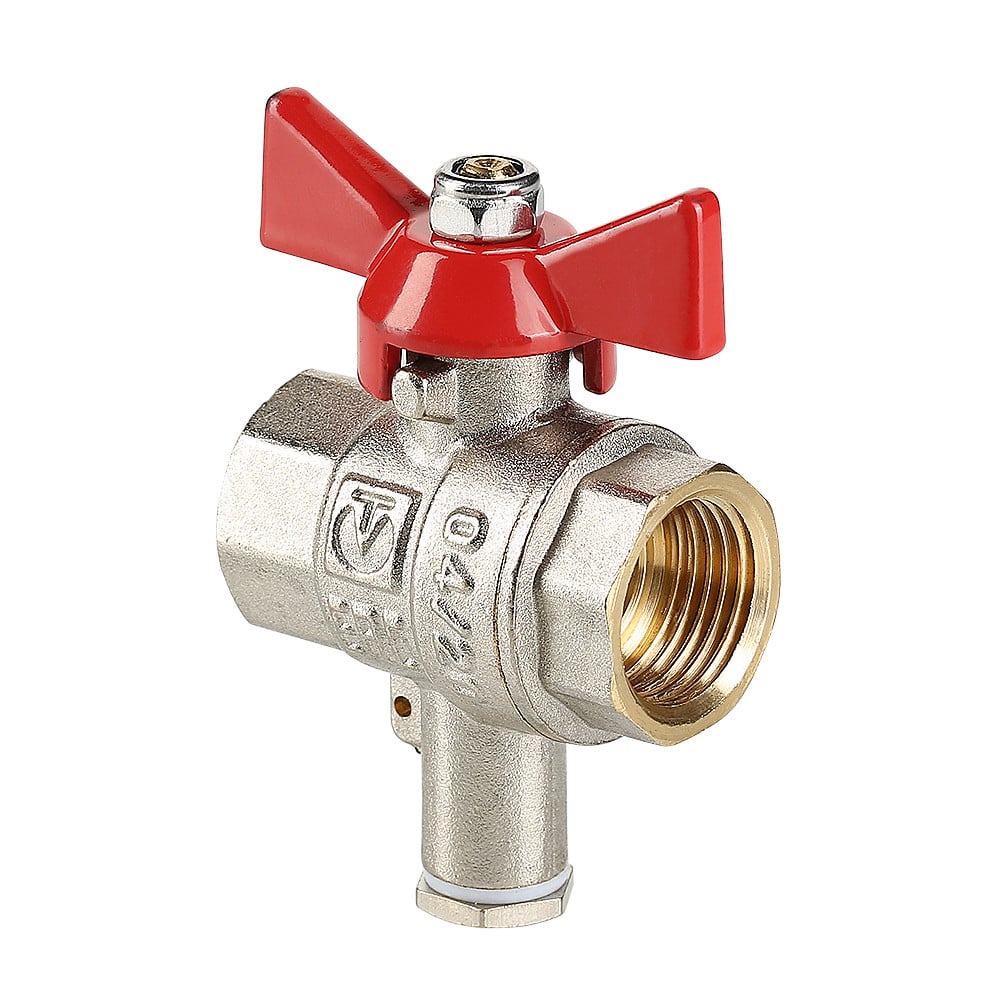 Кран шаровой для подключения датчика температуры 1" VALTEC Valtec VT.247.N.06