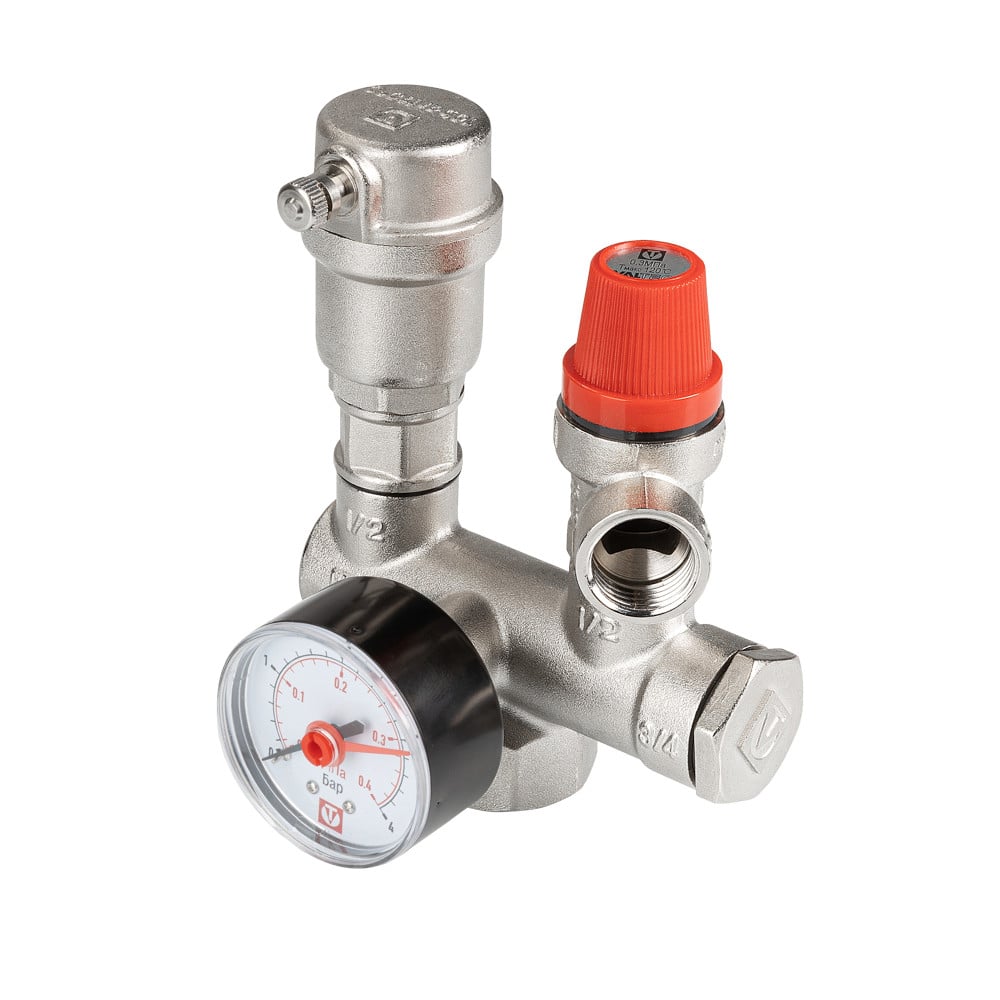 Группа безопасности с латунным корпусом для котла 1" 0-4 бар VALTEC Valtec VT.460.0.3