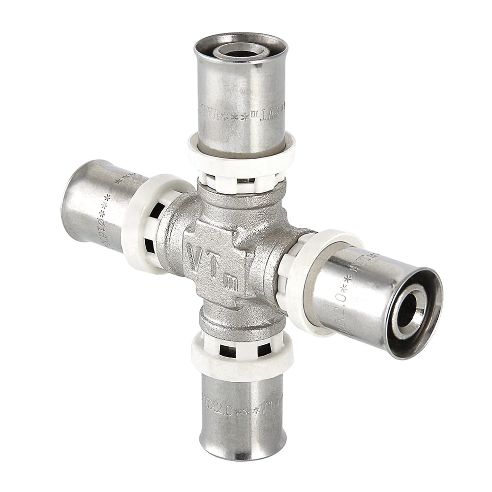 Пресс-фитинг – крестовина 20 х 16 х 20 х 16 мм VALTEC Valtec VTm.241.N.201620
